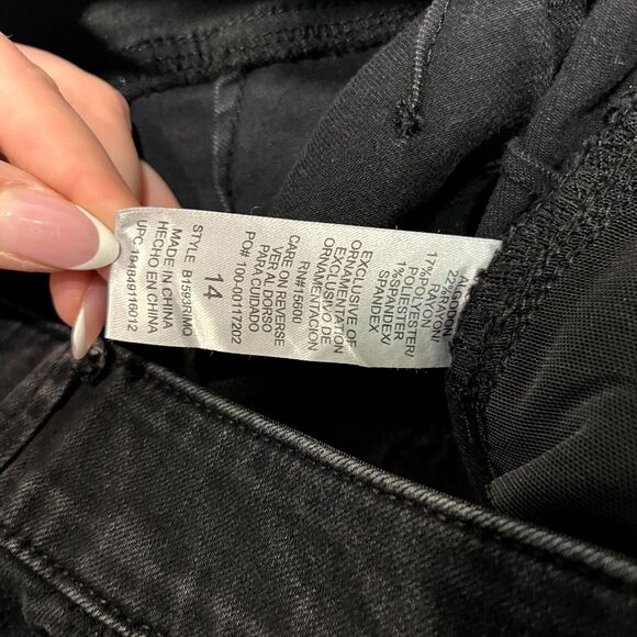 Democracy Jeans Womens 14 Black Skinny Ab Technology Stretch Denim Mom Preppy - Picture 7 of 9